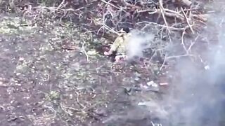 Orc torn in half by FPV drone attack