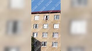 Drunk Ukrainian fell from 5th floor