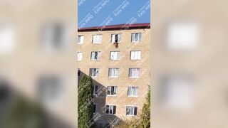 Drunk Ukrainian fell from 5th floor