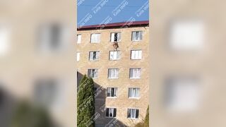 Drunk Ukrainian fell from 5th floor