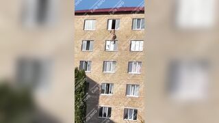 Drunk Ukrainian fell from 5th floor