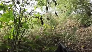 Chechen partisan ambush Rosgvardiya Ural-4320 truck near Grozny, Chechnya.