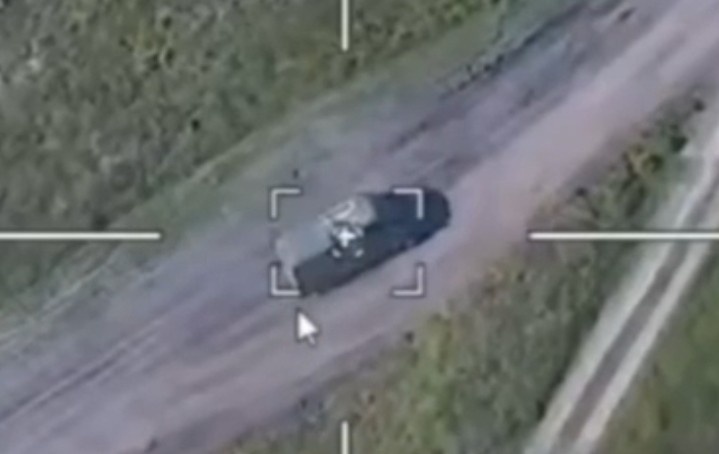 Lancet destroys Ukrainian supply van.