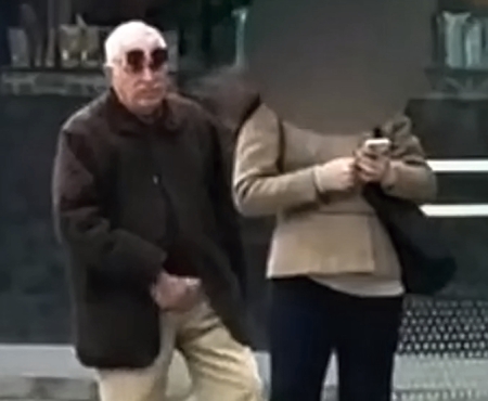 In Turkey, an elderly man masturbated directly behind a girl's back