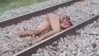 Elderly Man Ripped In Pieces By The Train