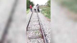 Elderly Man Ripped In Pieces By The Train