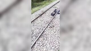 Elderly Man Ripped In Pieces By The Train