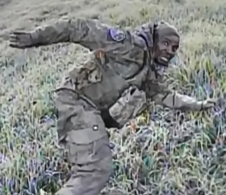Date of African mercenary fighting for Russia with UA drone