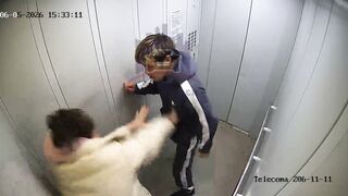 Horrifying CCTV Footage Shows Young Man Savagely Beating a Woman Inside an Elevator