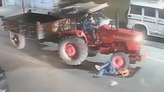 Tragic Accident: Man Killed by Tractor While Crossing Road Near Shraddha Lawn