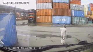 Classic, forklift accident