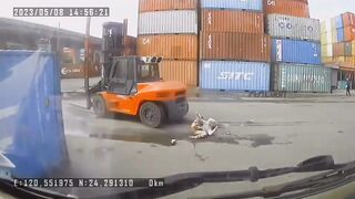 Classic, forklift accident