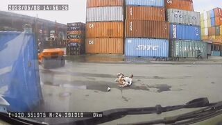 Classic, forklift accident