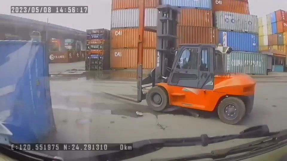 Classic, forklift accident