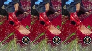 victim with destroyed leg