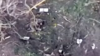 Footage of the destruction of a group of South American mercenaries