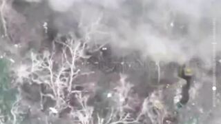 Footage of the destruction of a group of South American mercenaries