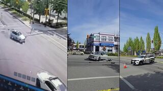 The motorcycle with automatic avoidance ability saved the life of this useless rider.