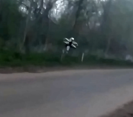 A drone directly hit a Ukrainian soldier
