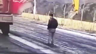 Classic: crushed by truck