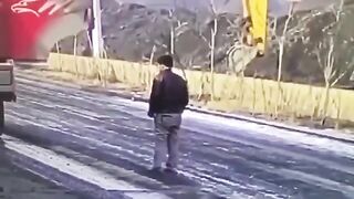 Classic: crushed by truck