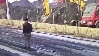 Classic: crushed by truck