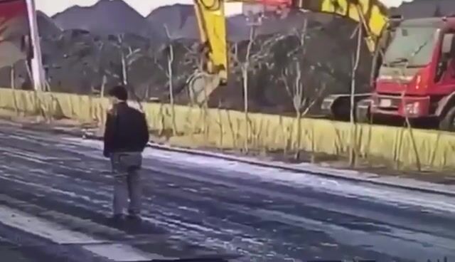 Classic: crushed by truck