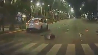 Biker Runs Red Light Dies After Crashing Into Tesla