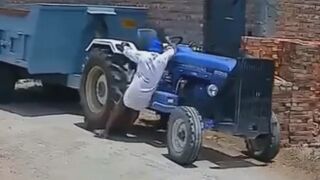 Man Gets Run Over By Own Tractor, Walks Away Like Nothing Happened