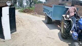 Man Gets Run Over By Own Tractor, Walks Away Like Nothing Happened