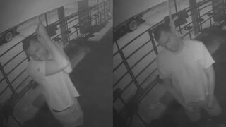 Disturbing CCTV Video Shows Officer Hanging Himself Outside Local Store
