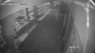 Disturbing CCTV Video Shows Officer Hanging Himself Outside Local Store