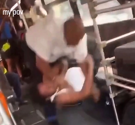 Bus driver brutally beats man
