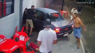 Man Drunk Behind the Wheel Crashes Into Distributor and Runs Over Victims