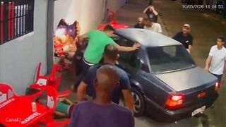 Man Drunk Behind the Wheel Crashes Into Distributor and Runs Over Victims