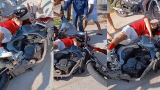 Man takes last breaths after accident
