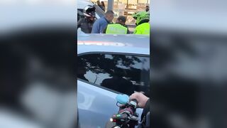Motorcycle Thief Caught And Beaten In Front of Police