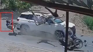 Trio On Motorcycle Destroyed By SUV,  Two In Critical Condition