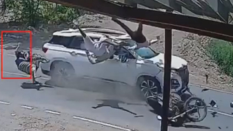 Trio On Motorcycle Destroyed By SUV,  Two In Critical Condition