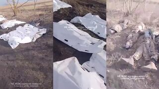 Russians show mountains of corpses of their comrades