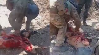 Laughing Sicarios Behead Already Butchered Rival Cartel Member With A Knife