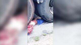 Motorcyclist Completely Annihilated by Truck in Horrific Crash