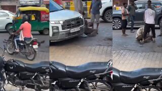Drunk Man Lying On The Road Gets Run Over By SUV
