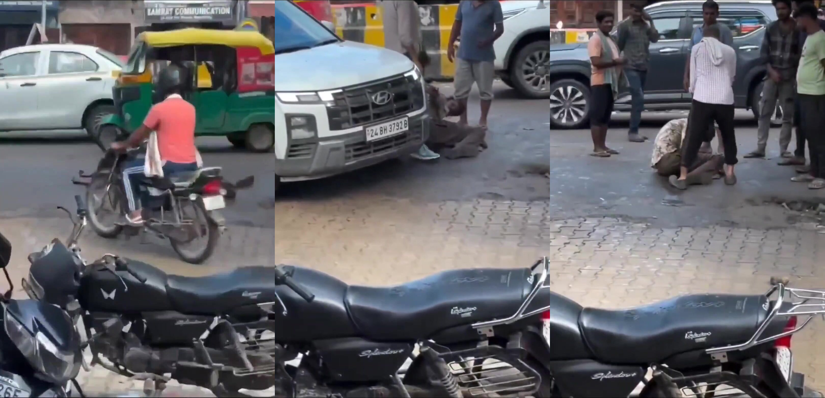 Drunk Man Lying On The Road Gets Run Over By SUV