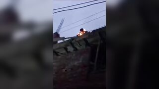 Horrifying Moment: Day Laborer Electrocuted on Construction Roof in Dhaka