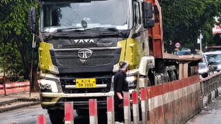 Man Crossing The Road In Front Of The truck Gets Crushed To Death