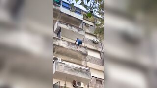 Man On Drugs Falls Four Floors Down After Confrontation With GF