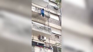 Man On Drugs Falls Four Floors Down After Confrontation With GF