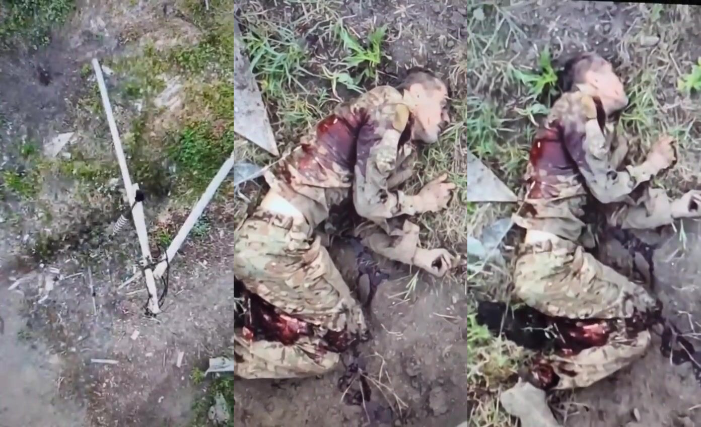 Close-up death of a Russian