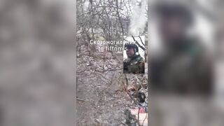 Ukrat films his friend after a zombie attack.